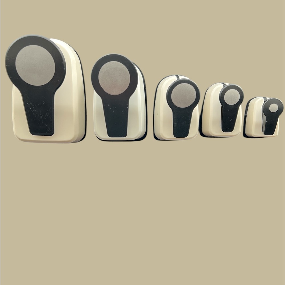 Scrapbooking Set of 5 Piece Round Craft Punch Tools